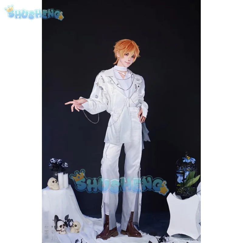 PJSK Shinonome Akito Cosplay Project Sekai Colorful Stage Feat Costume Halloween Party Fashionable Handsome Uniform Set S-XXL