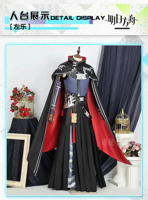 Arknights Zuo Le Cosplay Costume Uniform Cloak Earrings Pythia Zuo Xuanliao Halloween Party Women Men Carnival Props
