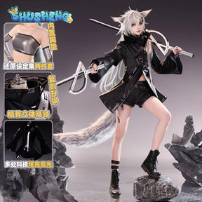 Game Cosplay Series: Arknights Lappland Elite 2 Cosplay Costume Full Set with Wolf Ears and Tail high quality Shushengcos
