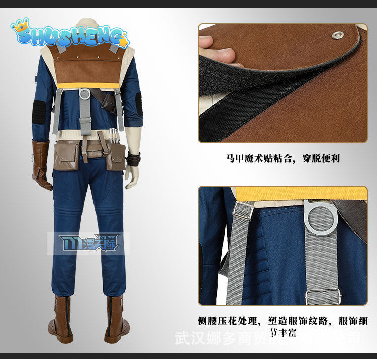 StarWars Jedi Fallen Order Cal Kestis Cosplay Costume Halloween Party Costumes Super Men Battle Suit Costume