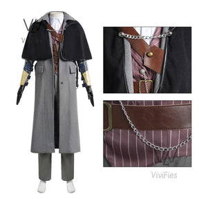 Game Bloodborne Gehrman Cosplay Costume Halloween outfits Women Men New Suit Uniform Accessories and props set in stock
