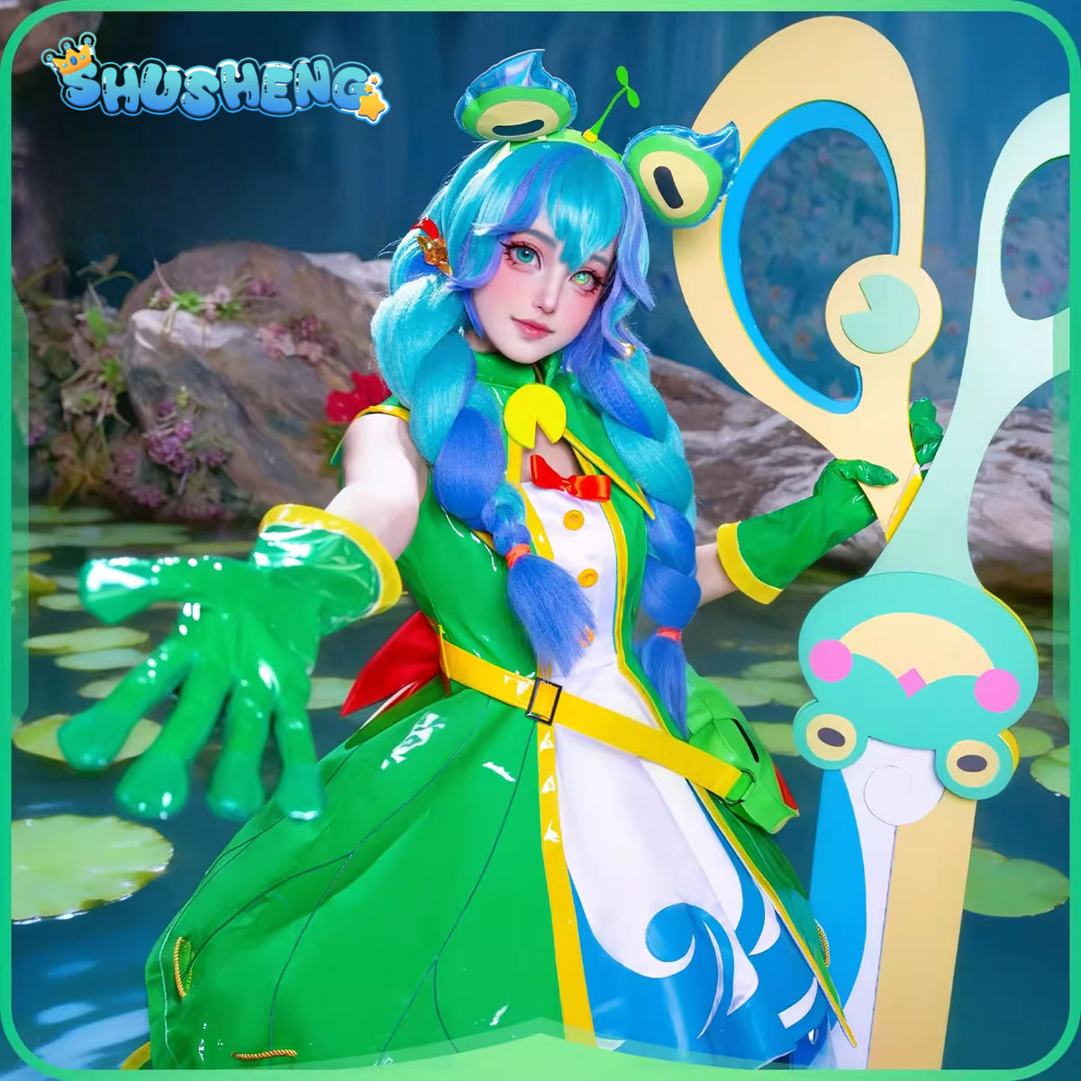 Game Cosplay Series:  LOL-Gwen (Rain Shepherd ) Cosplay PV material Costume full set Shushengcos S-XL