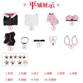 Luo Tianyi  Virtual idol Cosplay Vsinger underground rock Costume Coat dress earring prop set Halloween fashion women uniform