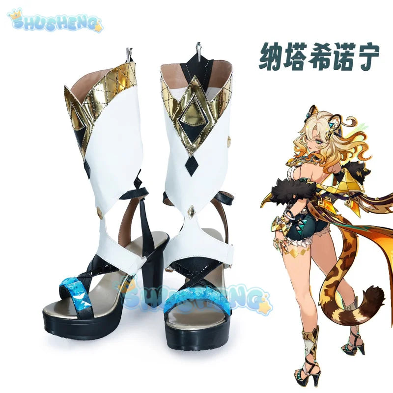 Genshin Impact Xilonen Cosplay Shoes Game Natlan Halloween Party for Women Shusheng