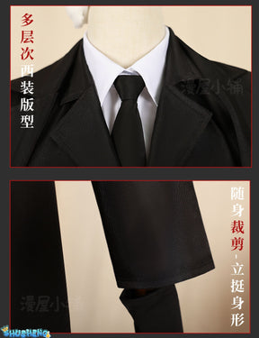 Osamu Dazai Cosplay Costume Black Trench Jacket Pants Gloves bandage Dazai Osamu Outfits Uniform Halloween Kostum For Anime Comic Con