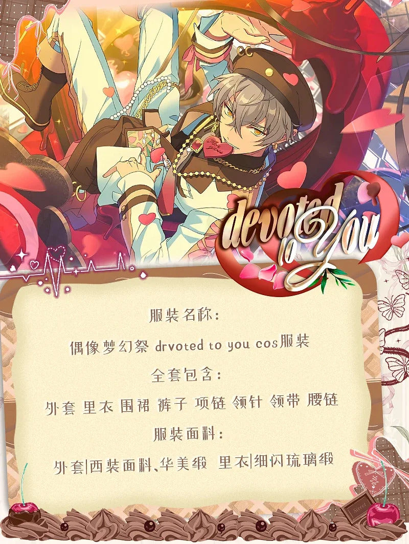 Ensemble Stars Devoted to you Koga Hajime Kazehaya Tatsumi Amagi Hiiro Souma Kanzaki Mikishima Madara Ideal Pure Cosplay Costume