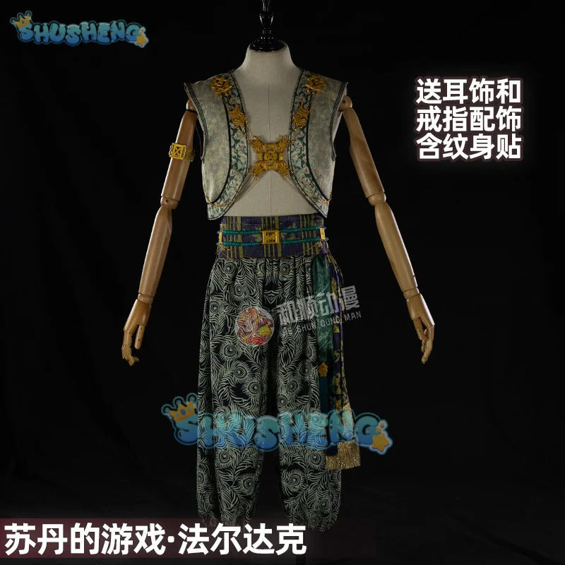 Sultan's Game Fardagh Cosplay Costume Uniform Halloween Carnival Party Christmas Play Role Clothes Clothing for Women