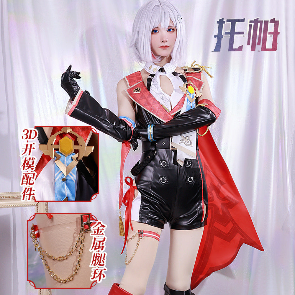 Honkai Star Rail Topaz Cosplay Costume Topaz Numby Sexy Outfit with Wig for Women Cosplay Events Halloween Party Complete Set