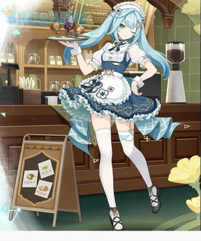 Game Genshin Impact Faruzan Cosplay New Sweet Maid Dress Party Carnival Lolita Uniform Large bow tie Accessory girl Faruzan Set