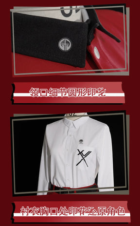 The Hundred Line -Last Defense Academy- Tsukumo Ima Cosplay Costume Shirt pants jacket belt set Halloween new men women uniform