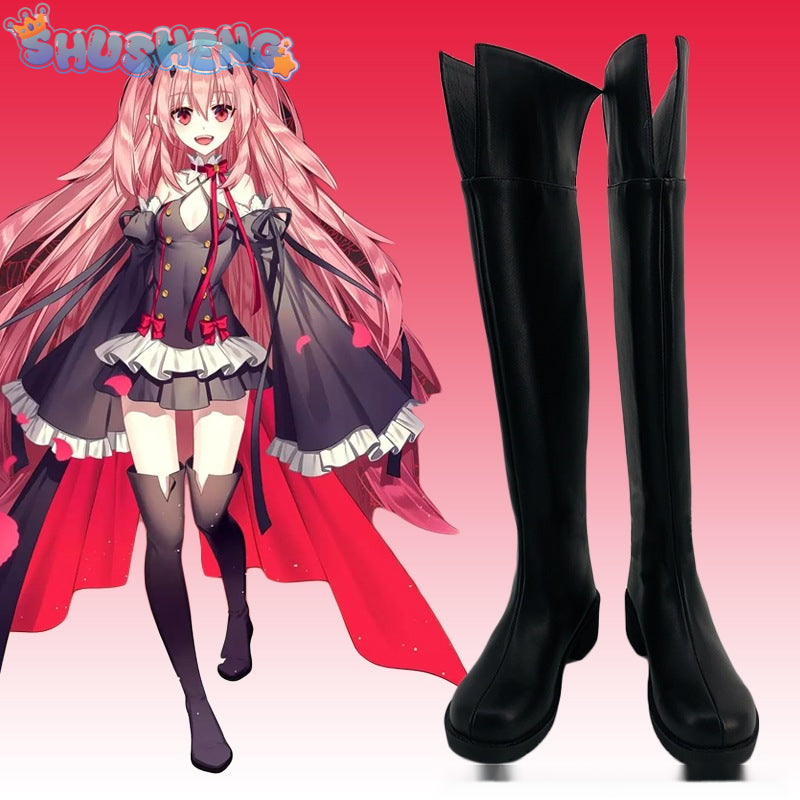 Krul Tepes Cosplay Seraph of The End Seraph of The End Vampire Uniform Wig Dress Headwear Cos Halloween Party Carnival Party Set