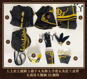 Seer Eli Clark Cosplay Costume Identity V Game Suit Mysterious Uniform With Mask Halloween Party Role Play Outfit