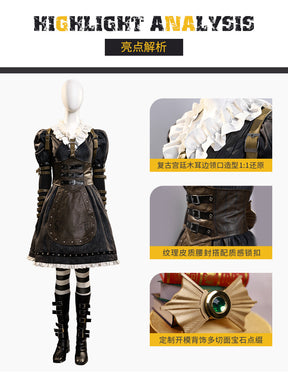 Alice Liddell Cosplay Costume Game Alice Madness Returns Costume New Version Steam Dress Victorian Dress Halloween Party Outfits