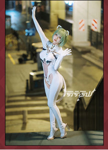 Game Azur Lane Admiral Nakhimov Cosplay Costume Women's sexy white tight fitting clothes tail props wig set Halloween uniform