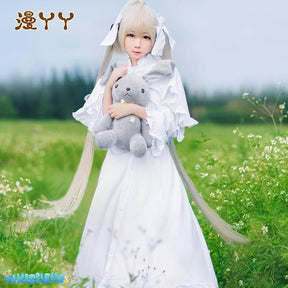 Kasugano Sora Cosplay Costume White Princess Lolita Dress Court Style Retro Elegant Women's Dress Anime Outfits Wig Prop Suits