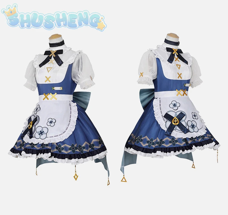 Game Genshin Impact Faruzan Cosplay New Sweet Maid Dress Party Carnival Lolita Uniform Large bow tie Accessory girl Faruzan Set