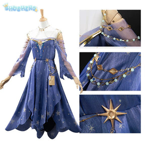 Shusheng-N Game Identity Ⅴ Ada Mesme  Psychologist Cosplay Costume Crown headwear glasses props wig dress set Halloween sexy purple uniform