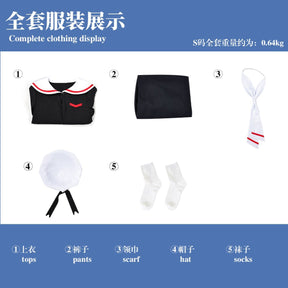 Anime Cardcaptor Sakura Cosplay Costume Kinomoto Sakura Li Syaoran School Uniform Outfit Halloween High Quality Anime Costumes