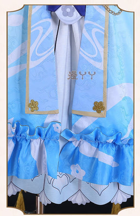 Genshin Impact Kamisato Ayaka New Skin Cosplay Costume Ayaka New Outfits Springbloom Missive Dress Hat Fan Ayaka Dress