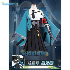 Hoshimi Miyabi Cosplay Anime Costume Game Zenless Zone Zero Section 6 Miyabi Wig Lovely Uniform Skirt Woman Kawaii Carnival Suit