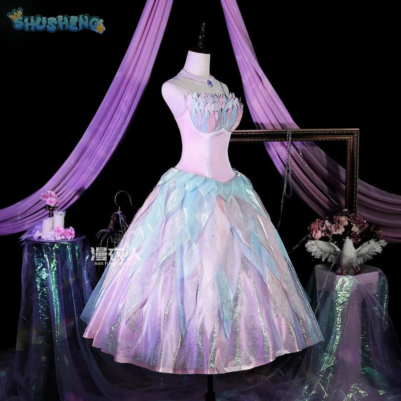 Shusheng-R Movie Barbie Cosplay barbie Swan Lake Ballet Dress Costume Halloween Carnival Sweet Women's Dress Accessories Props Uniform Set