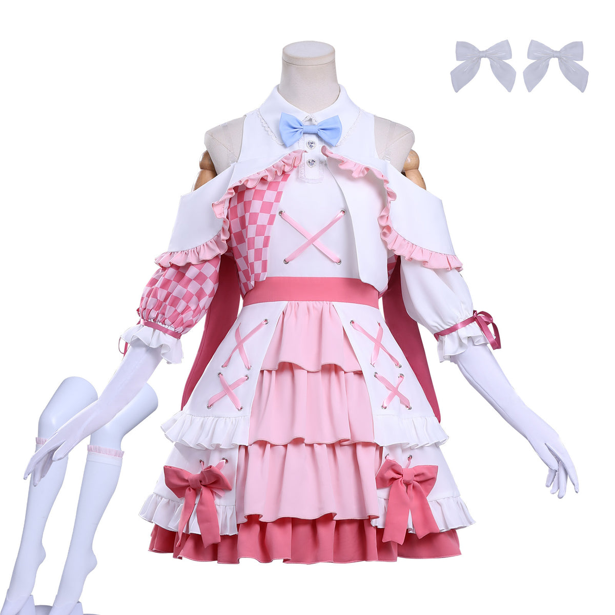Anime Girls Band Cry Hina Tomo 486 Cosplay Costume JK Dress Skirt Headwear Woman Sexy Carnival Halloween Suit