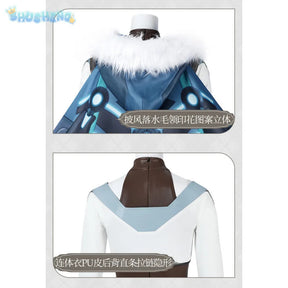 Freja Overwatch OW Cosplay Costume Cloak jumpsuit waist belt vest gloves waist bag shoes prop set Halloween men women uniform