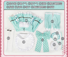 LoveLive!Superstar!!Uehara Ayumu Ruby Kurosawa Wakana Shiki Cosplay Costume Socks Apron Tie Hair Clip Wig Halloween Maid Set