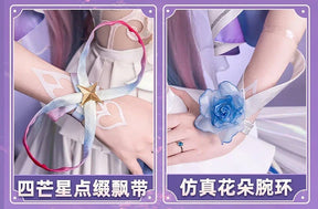 Shusheng-R Honkai: Star Rail Cyrene Women Elegant Dress Uniform Cosplay Costume Headwear props Halloween Party Role Play Outfit