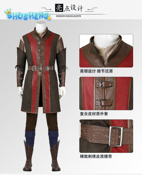 Baldur's Gate Gate Wyll Cosplay Costume Deluex Coat Shirt Pants Outfits BG3 Wyll Fancy Dress Suit Fantasia Role Play Uniform