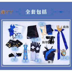 Anime Genshin Impact Eula Game Suit Uniform Cosplay Costume Halloween Carnival Costume For Women