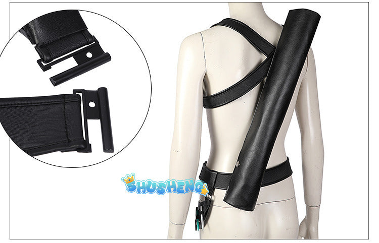 Female Hawkeye Kate Bishop Cosplay Costume with Quiver Hawkeye Super Powered Hero Outfit for Halloweewn Carnival Party