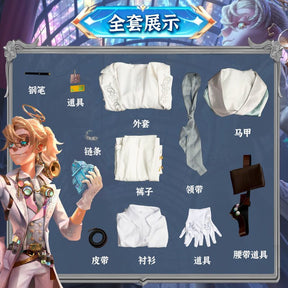 Identity V Cosplay Costumes Survivor Prisoner Luca Balsa Cosplay Halloween Costume Uniform For Women Men