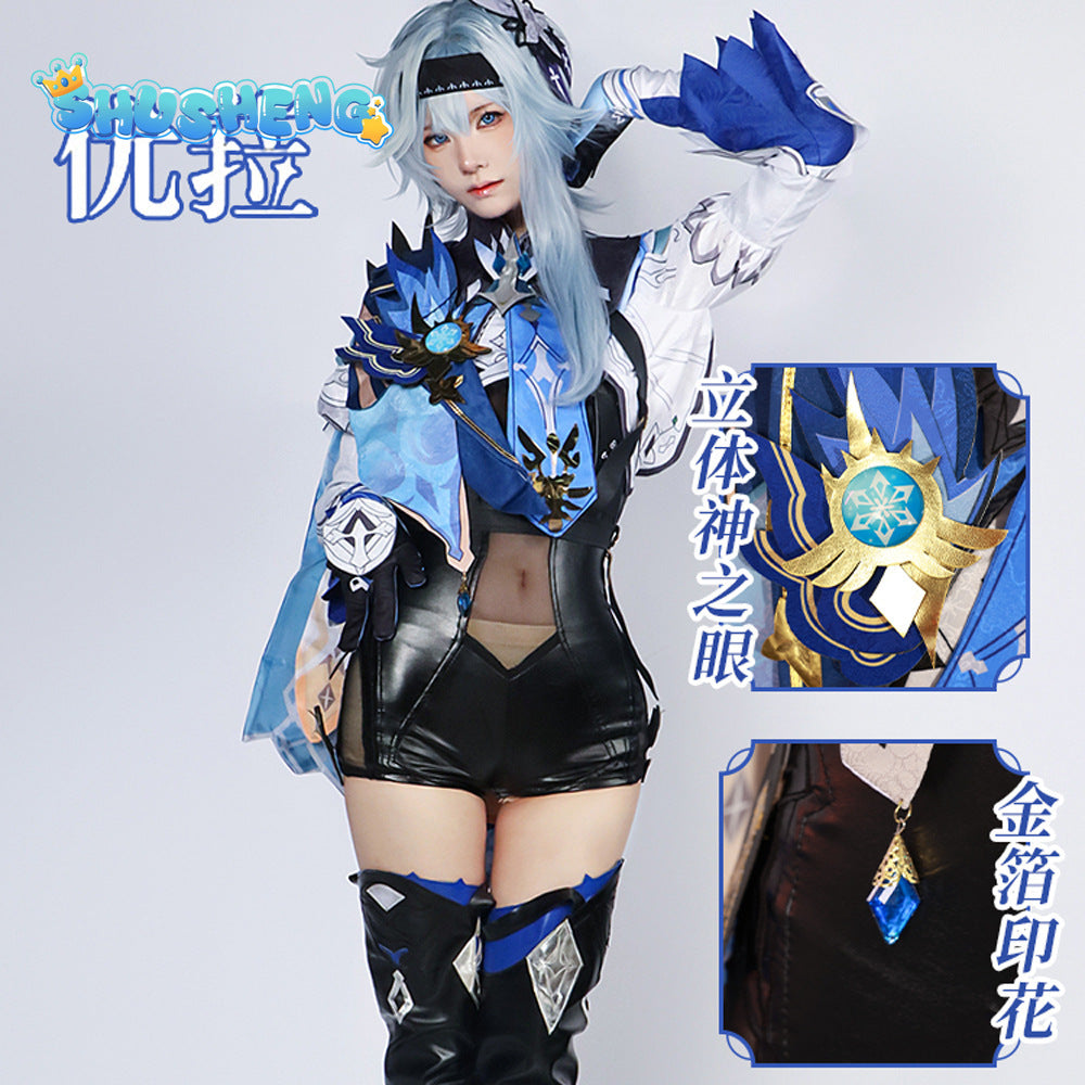 Genshin Impact Eula Cosplay Costume Adult Carnival Uniform Anime Halloween Costumes Women Game