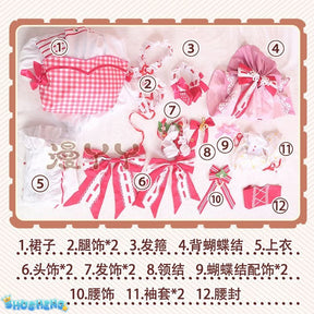 Anime Strawberry Miku 15th Anniversary Cosplay Costume Miku Lovely Lolita Dress Women Halloween Uniform Party Fancy Dress