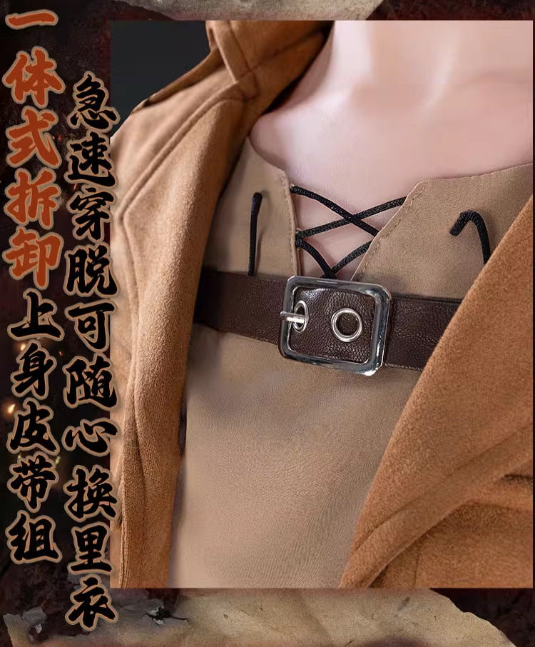 Anime  Cos  Attack On Titan Eren Jaeger Hange Zoe Cosplay Costume Survey Corps Mikasa·Ackerman Armin Arlert Full Set Women Men Cos