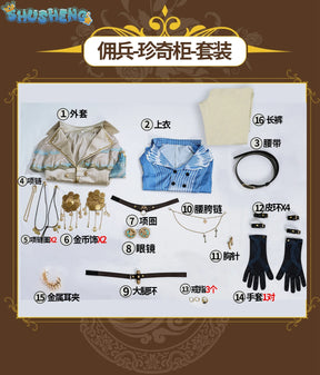 Identity V Naib Subedar Mercenary Fashion Game Suit Cool Handsome Uniform Cosplay Costume Halloween Party Outfit S-XXL