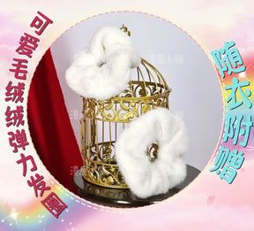 Shusheng-N Honkai Star Rail Hyacine Cosplay Costume Dress Hat Uniform Amphoreus Carnival Halloween Party for Women Girls Props