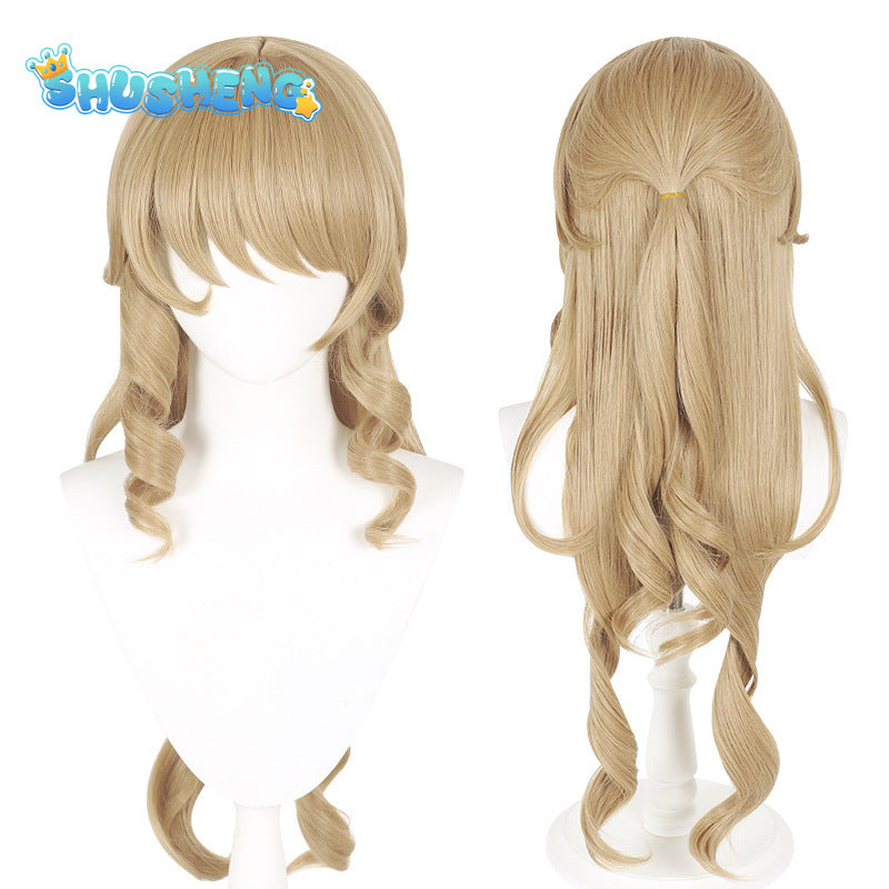 Genshin Impact Navia Anime Cosplay Costume Wig Hat Set Women Dress Uniform Halloween Party for Girls Cos