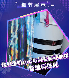 IN STOCK Genshin Impact Yae Miko Cosplay Costume Handsome Leather Jacket Belt Nail Earrings Dress Party Carnival Uniform New Set