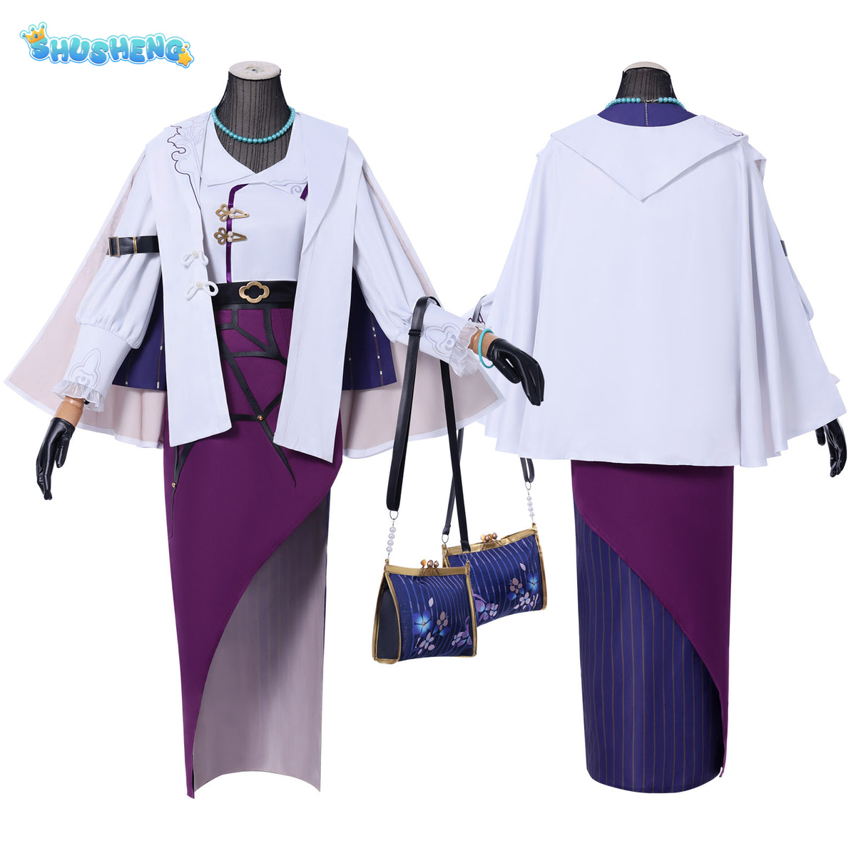 Kafka Honkai Star Rail Fanart Kafka Qipao Dress Cheongsam Cosplay Costume Canival Halloween Role Play Outfits
