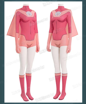 Movie Atom Eve cosplay invincible costume jumpsuit cloak socks shoe set Halloween Party pink Women tight fitting uniform xs-xxxl