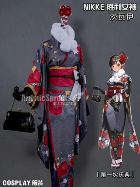 NIKKE：The Goddess of Victory  Zwei Cosplay Costume Halloween party new kimono dress accessories props wig woman uniform set