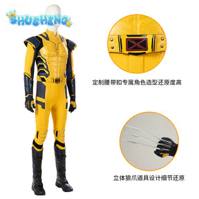 New Movie Wolverine Cosplay Costume Mask Jumpsuit Vest Gloves Belt Wolf Steel Claw Handsome Suit For Men High Quality Made