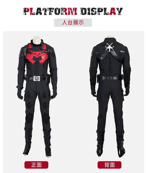 Superhero Captain Hydra Steven Rogers Cosplay Costume Headwear Shawl Pants Gloves Waist Wrap Halloween Men Fantasy Uniform