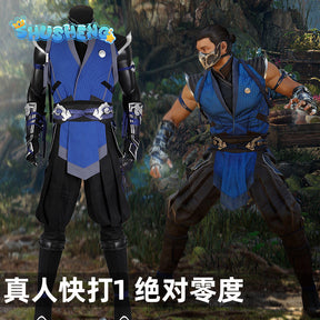 Sub Zero Cosplay Role Play Anime Game Mortal Kombat Costume Disguise Adult Men Cosplay Roleplay Fantasia Outfits Male Halloween