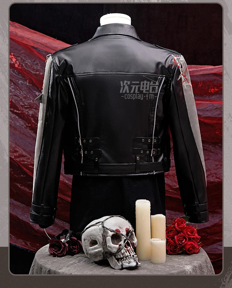 Sylus Cosplay Game Love and Deepspace Costume Handsome and Fashionable Leather Coat Halloween Party Uniform Set Shusheng