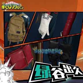 Latest styles My Hero Izuku Academy Midoriya Cosplay Costume Hero Academy Deku Batting Suit Green Men Uniforms set XS-XXL