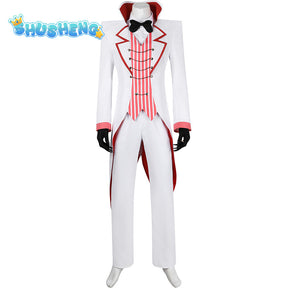 Anime Hazbin Cosplay Hotel Alastor Cosplay Costume Red Uniform Radio Demon Role Play Halloween Carnival Party Outfit