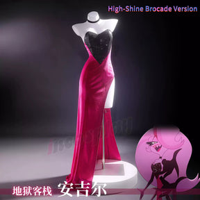 Shusheng-R Anime Hazbin Hotel Angel Dust Sequin Velvet Dress Cosplay Costume XS-XXXL
